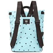 Roka Canfield B middelgrote rugzak van gerecycled canvas - blauw/blauwe harten