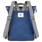 Roka Canfield B Medium Recycled Canvas Backpack - Dark Wash Denim Blue