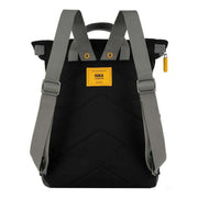 Roka Canfield B Medium Yellow Label Recycled Canvas Backpack - Ash Black