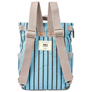 Roka Canfield B kleine rugzak van gerecycled canvas - blauwe streep