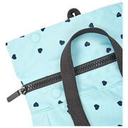 Roka Canfield B kleine rugzak van gerecycled canvas - blauw/blauwe harten