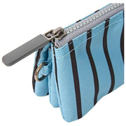 Roka Carnaby kleine portemonnee van gerecycled canvas - blauwe streep