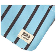 Roka Carnaby kleine portemonnee van gerecycled canvas - blauwe streep