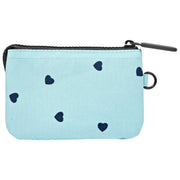 Roka Carnaby kleine portemonnee van gerecycled canvas - blauw/blauwe harten
