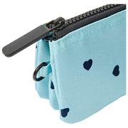 Roka Carnaby kleine portemonnee van gerecycled canvas - blauw/blauwe harten