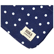Roka Carnaby kleine portemonnee van gerecycled canvas - marineblauwe stip