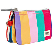 Roka Carnaby kleine portemonnee van gerecycled canvas - brede streep meerkleurig