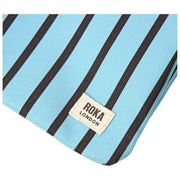 Roka Carnaby XL crossbodytas van gerecycled canvas - blauwe streep