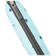 Roka Carnaby XL crossbodytas van gerecycleerd canvas - blauw/blauwe harten