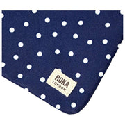 Roka Carnaby XL crossbodytas van gerecycleerd canvas - Marineblauwe stip
