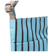 Roka Kennington B medium crossbodytas van gerecycled canvas - blauwe streep