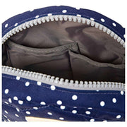 Roka Paddington B crossbodytas van gerecycleerd canvas - marineblauwe stip
