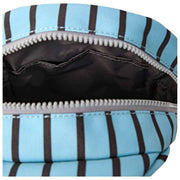 Roka Willesden B grote crossbodytas van gerecycled canvas - blauwe streep
