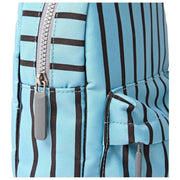 Roka Willesden B grote crossbodytas van gerecycled canvas - blauwe streep