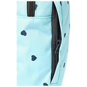 Roka Willesden B grote crossbodytas van gerecycled canvas - blauw/blauwe harten