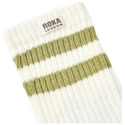 Roka Windsor Stripe Crew Sokken - Avocado Groen