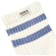 Roka Windsor Stripe Crew Sokken - Kustblauw