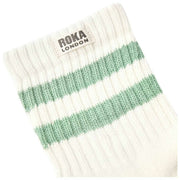Roka Windsor Stripe Crew Sokken - Matcha Groen