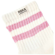 Roka Windsor Stripe Crew Sokken - Roze Anjer