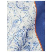 Simon Carter 40e verjaardag Paisley pochet - wit/blauw