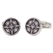 Simon Carter Bouqet Cufflinks - Silver/Navy