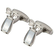 Simon Carter Golftas Manchetknopen - Zilver/Wit