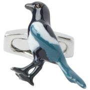 Simon Carter Magpie Manchetknopen - Blauw/Zwart/Zilver
