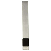 Simon Carter Onyx geborstelde dasschuif - zilver/zwart