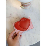 Stackers Hart Kaarthouder - Roze/Rood