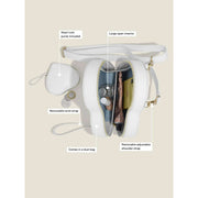 Stackers Hart Schoudertas - Witte Pebble