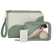 Stackers Wave set van 2 toilettassen - Seafoam Green