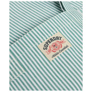 Superdry & Co Oxford Gestreepte Draagtas - Pepermunt/Krijtwit Gestreept