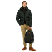 Superdry & Co Tarp geborduurde rugzak - Zwart/kakigroen