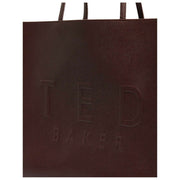 Ted Baker Iconna extra grote iconentas met webbing - chocoladebruin
