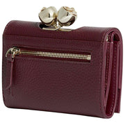 Ted Baker Roosa kleine leren portemonnee met bobbel - donkerrood
