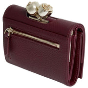 Ted Baker Roosa kleine leren portemonnee met bobbel - donkerrood
