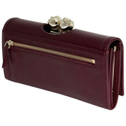 Ted Baker Roosali Grote Leren Portemonnee Met Bobbel - Donkerrood
