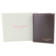 Ted Baker Zackory Leather Card Holder Wallet - Chocolate Brown