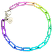 Ti2 Titanium Paperclip Bracelet - Rainbow