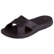 Totes SOLBOUNCE Bounce Cross Strap Sliders - Zwart