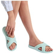 Totes SOLBOUNCE Bounce Cross Strap Sliders - Mintgroen