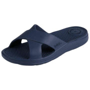 Totes SOLBOUNCE Bounce Cross Strap Sliders - Marineblauw
