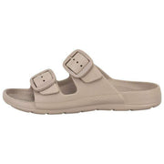 Totes SOLBOUNCE Sliders met dubbele gesp - Taupe Beige