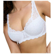 Triumph Amourette beugel-gewatteerde kanten bh - wit