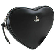 Vivienne Westwood Alexa Smooth Heart Crossbody Tas - Zwart