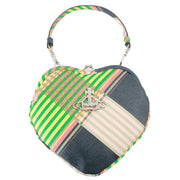 Vivienne Westwood Belle Saffianio Heart Frame Purse - Combat Tartan Green