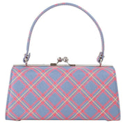 Vivienne Westwood Doll XL Frame Saffiano Printed Tartan Bag - Blue/Orange