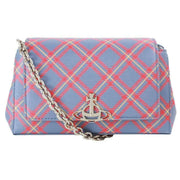 Vivienne Westwood Hazel Saffiano Printed Tartan Small Handbag - Blue/Orange