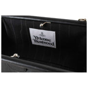 Vivienne Westwood Jane Soepel Leren Frame Portemonnee Tas - Zwart