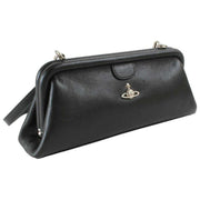 Vivienne Westwood Jane Soepel Leren Frame Portemonnee Tas - Zwart